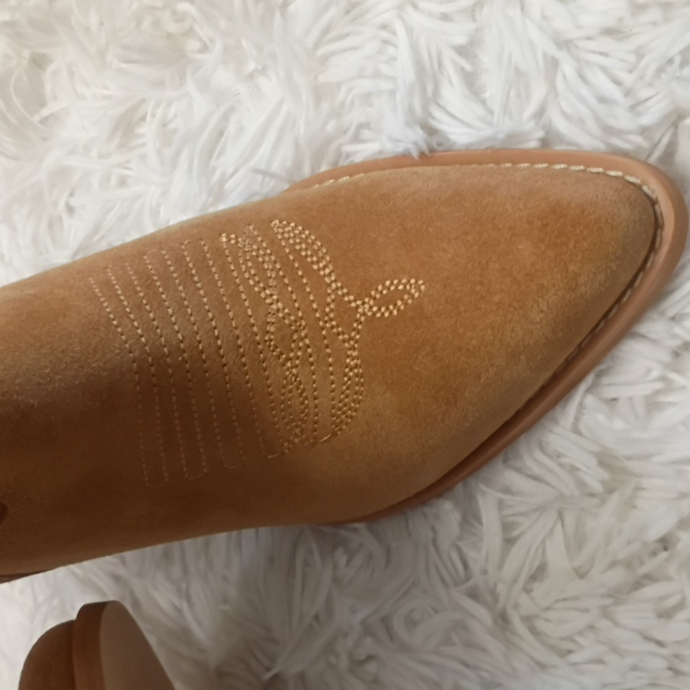 Guess Sashan Top Stitched Leather Tall Western Cowboy Boots Women's 7.5 🆕 $249 - Picture 5 of 10